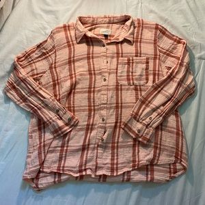 Pink universal threads flannel